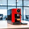 Red coffee vending machine rent near me compact design for office vending