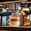 Amazon coffee machine espresso maker with milk frother for cafe vending
