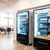 Commercial beverage fridge with glass door for office and cafe vending