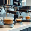 Coffee Machine Serchhip espresso machine with glass cups for office and cafe vending