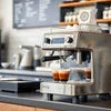 Commercial espresso machine compact size small commercial coffee machine price India office cafe vending