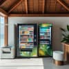 Atlantis Vending Partner Maldives dual-door vending refrigerator for office and cafe use