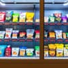 Atlantis India Vending Exports snack vending machine with assorted chips for office and cafe vending