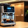 Brand office coffee machine rental Delhi Noida Gurgaon with dual spouts for office use
