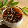 Lamato soup herbal tea cup with dried leaves for cafe vending