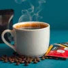 Amazon Plus Instant Coffee Premix cup with coffee beans for office and cafe vending