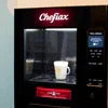 Choflax vending machine with Bru Dairy Whitener Premix cup for office and cafe vending