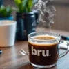 Bru Coffee Premix steaming cup for office and cafe vending