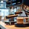 Professional coffee machine for office Delhi with dual spouts brewing espresso