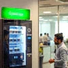 Crome coffee vending machine model in black color for office use showing selection panel in Delhi