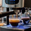 Tapri coffee machine Gurgaon espresso maker black and silver for office use brewing coffee