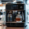 Breville Tea Coffee Machine on Rent Delhi NCR black office model with dual carafes for brewing coffee and tea
