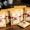 Instant Coffee Premix Supplier Noia brand coffee packs brown and beige colors for office and vending use