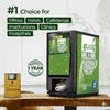 Atlantis Neo smart coffee machine review showing green Coffee Walla vending model for office use with Wi-Fi and QR payment