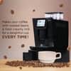 Jura bean-to-cup coffee machine with fresh milk in black for office use preparing espresso