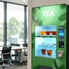 Green tea premix vending machine in office setting for tea premix vending machines Delhi NCR