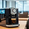 Atlantis coffee machine Gorakhpur black office model brewing fresh coffee in modern workspace