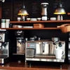 Multi brand coffee machine dealer India showcasing diverse coffee machines including black espresso and stainless steel office vending models