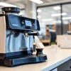 Black and silver LaCimbali commercial coffee machine supplier Agra model for office use