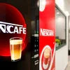 Nescafe Vending Machine Surat in red with branded coffee display for office beverage use