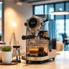 Atlantis Coffee Machine Bhopal black and silver espresso maker for office use on countertop
