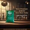 GU Coffee Beans pack displayed with vintage coffee machine in background, coffee machine supplier in Noida