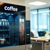 Coffee vending machine Vending Faridabad black model for office use in modern workspace