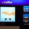 Coffiee brand coffee vending machine in black with blue display screen for Coffee Vending Noida offices