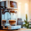 Stainless steel espresso coffee machine for office use featured in Coffee Machine Rental in Delhi