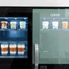 Vending Premix Gurgaon coffee vending machine displaying brand premix cups in multiple sizes and colors