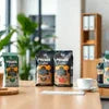 Premix Supplier Gurgaon branded coffee premix jars in various sizes and colors for office use