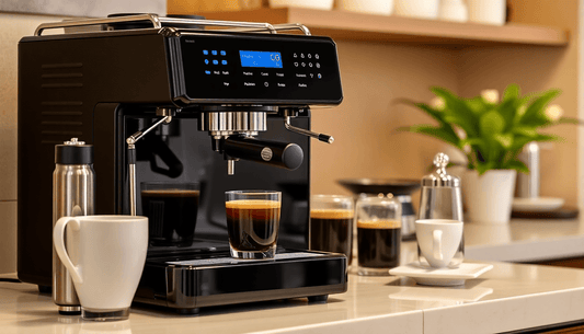 Sleek Atlantis coffee machines brewing fresh coffee