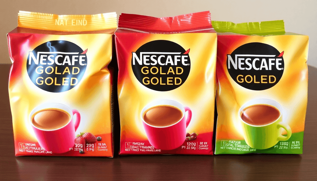 Assorted NESCAFÉ Gold Blend coffee cups with different flavors