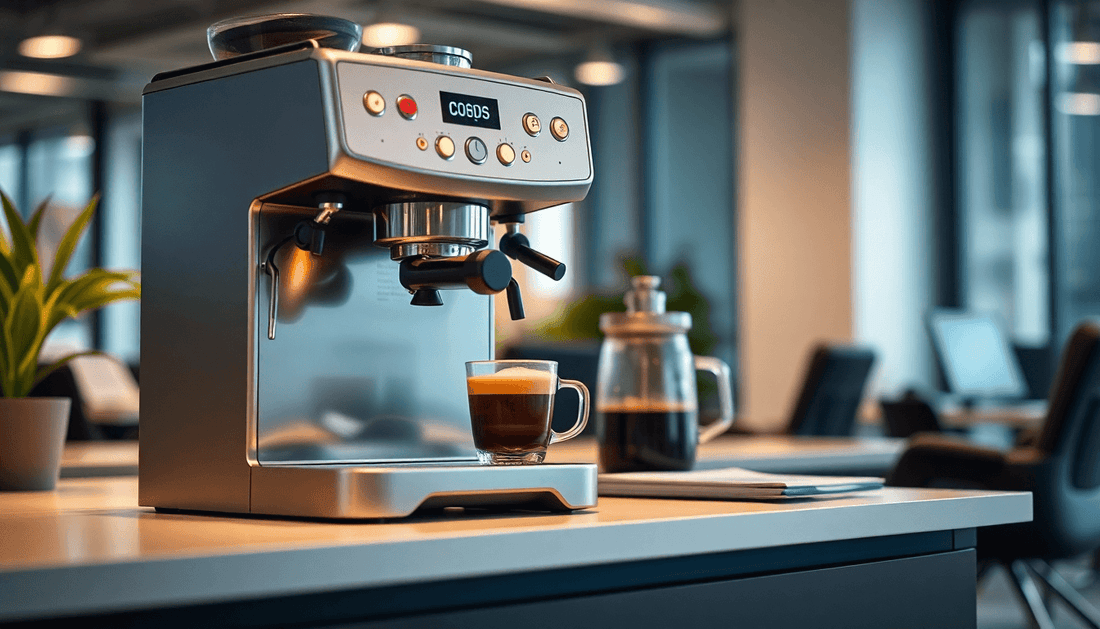 A CCD coffee machine brewing coffee in an office