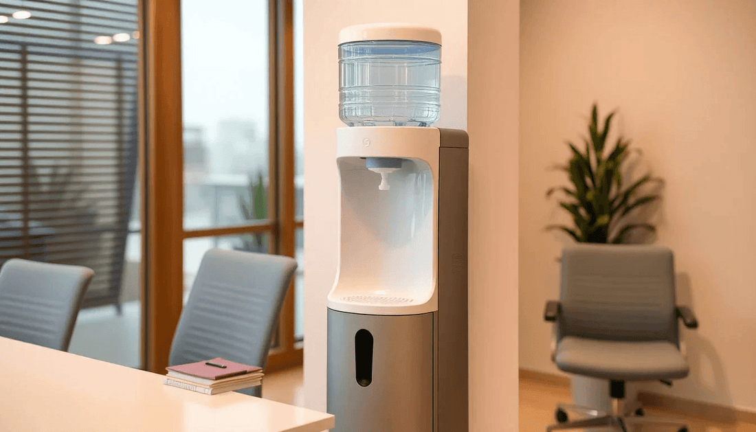 A modern water cooler in a Saharanpur office setting