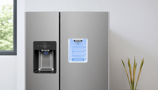 A sleek Voltas water dispenser combined with refrigerator