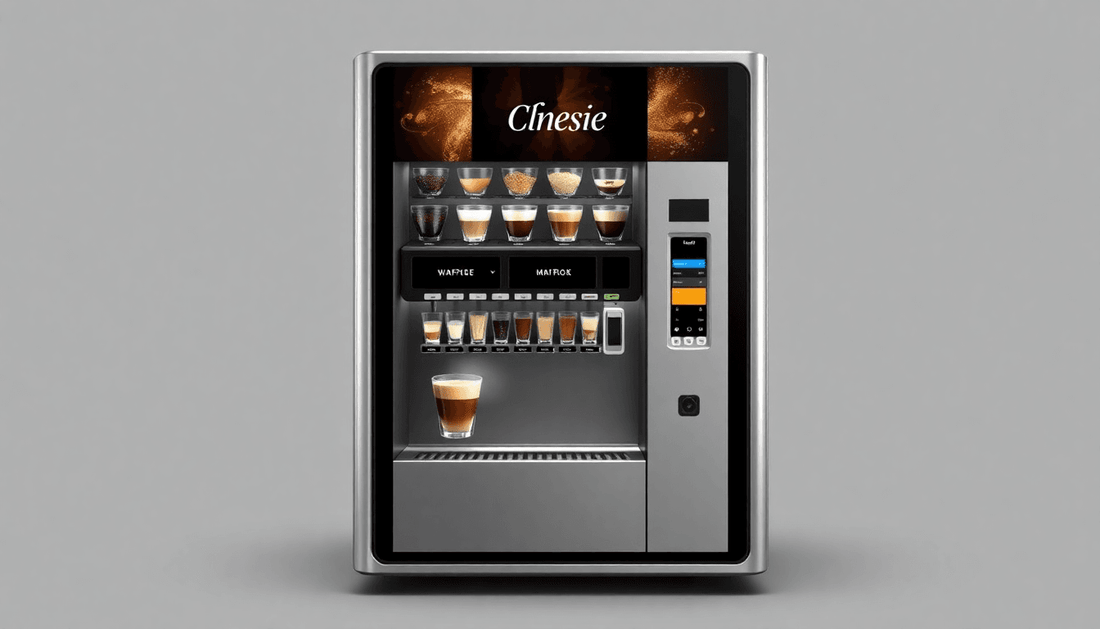 A sleek Atlantis Classic coffee vending machine with three lanes