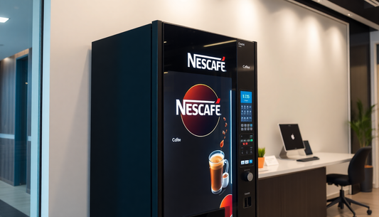 Nescafe coffee vending machine in a modern Bangalore office