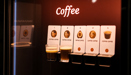 Coffee vending machine dispensing fresh Atlantis Nukkad coffee