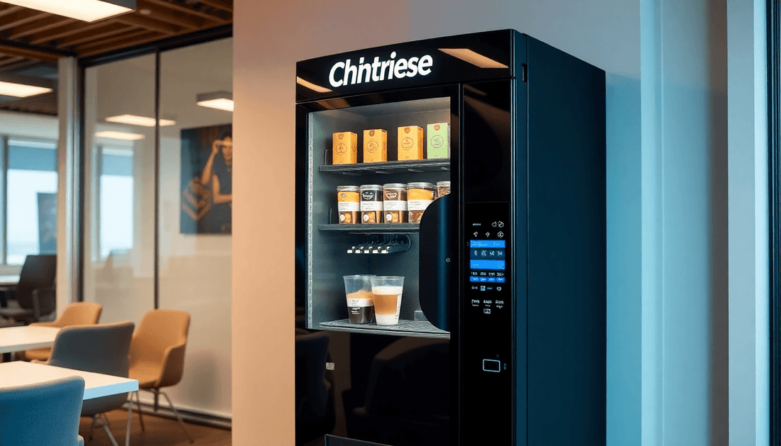 A modern Cherise coffee vending machine in an office