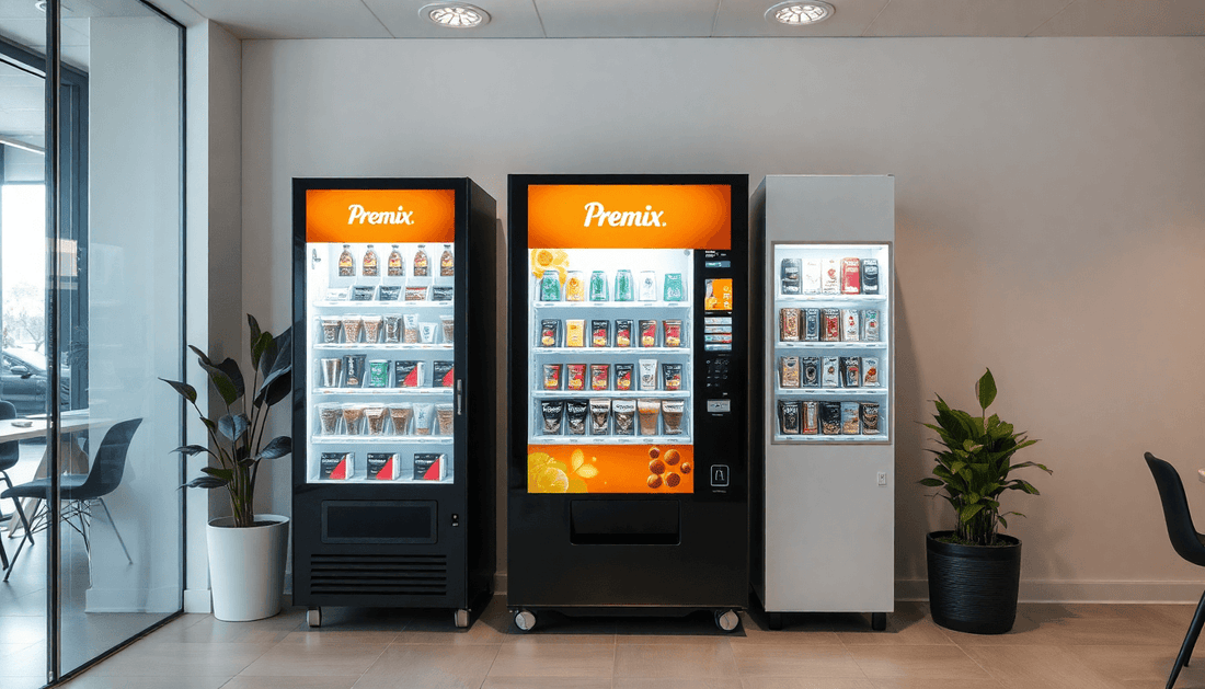A modern premix tea coffee vending machine in office