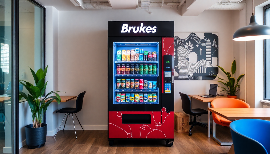 Modern vending machine in office setting representing coffee machine AMC service Ghaziabad solutions