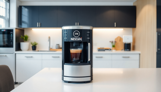 A Nescafe coffee machine in a modern office kitchen