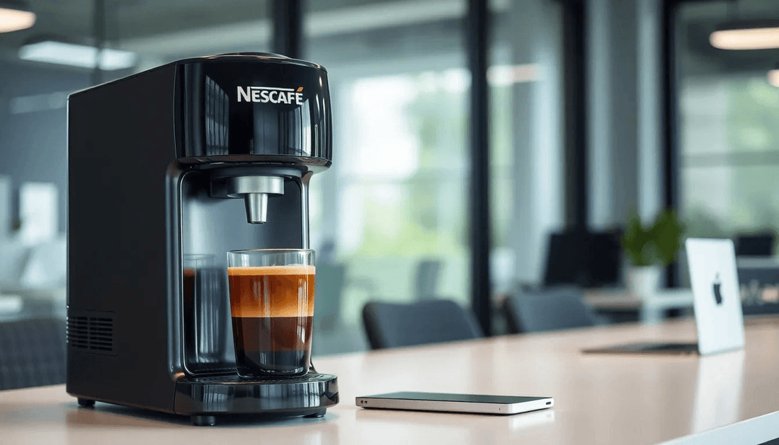 Nescafe premix coffee machine in a modern office