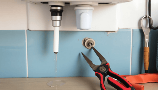 A leaking water dispenser with tools for repair