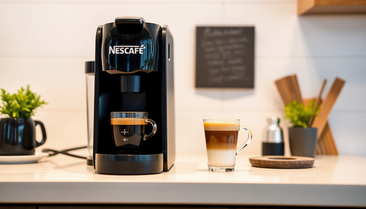 A modern Nescafe coffee machine on a counter