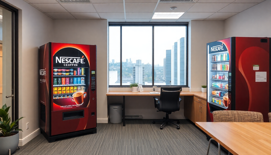 Office breakroom with Nescafe tea coffee vending machine