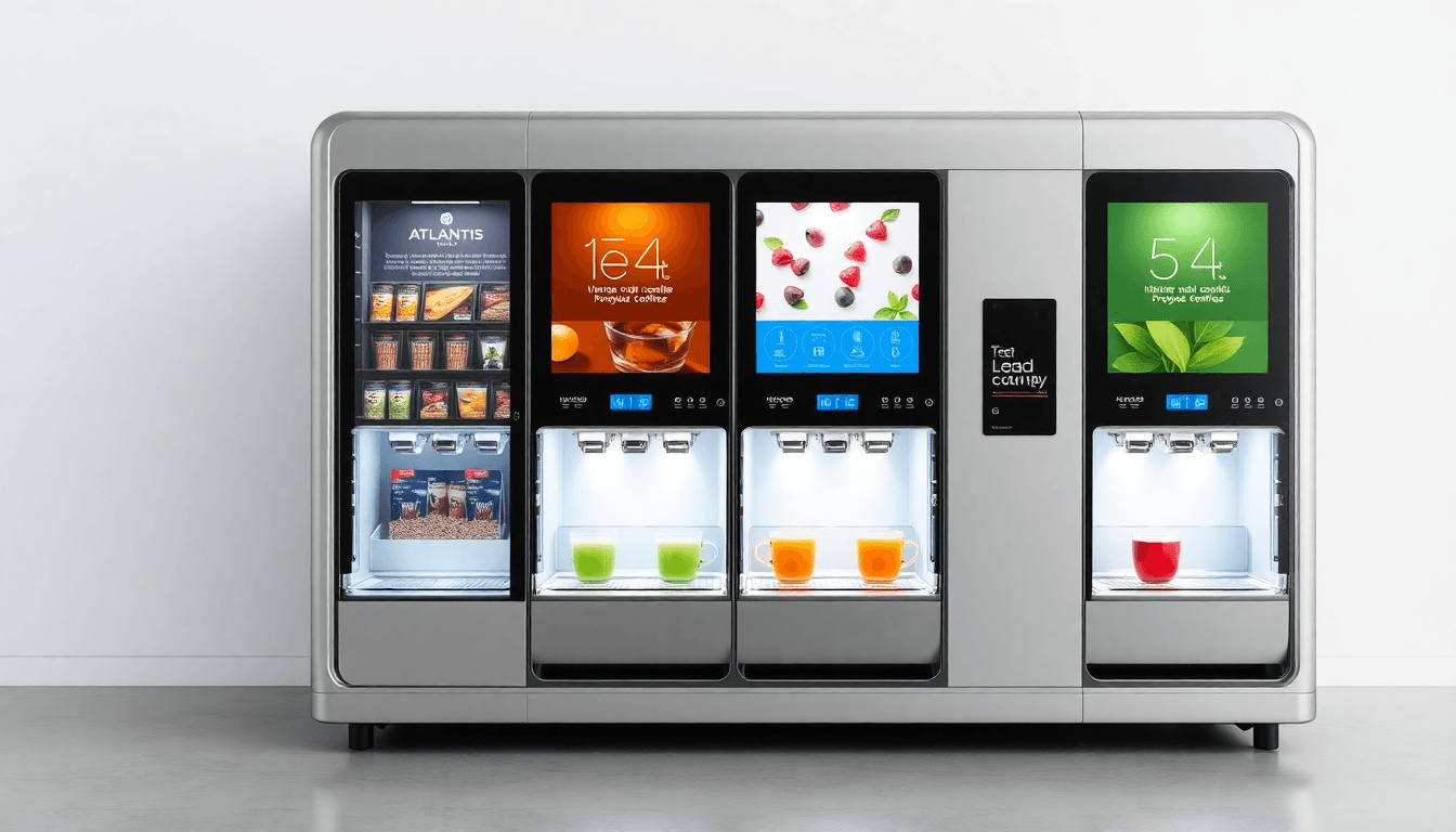 ATLANTIS Classic 4 Lane Tea/Coffee Vending Machine: The Perfect ...