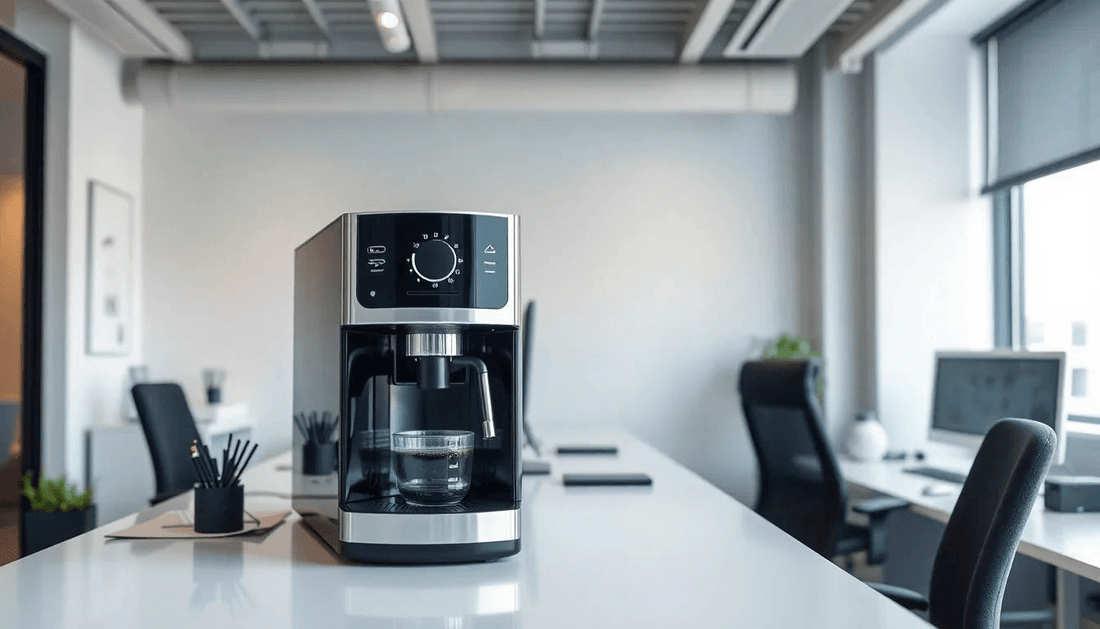 Modern coffee machine in a stylish IT office