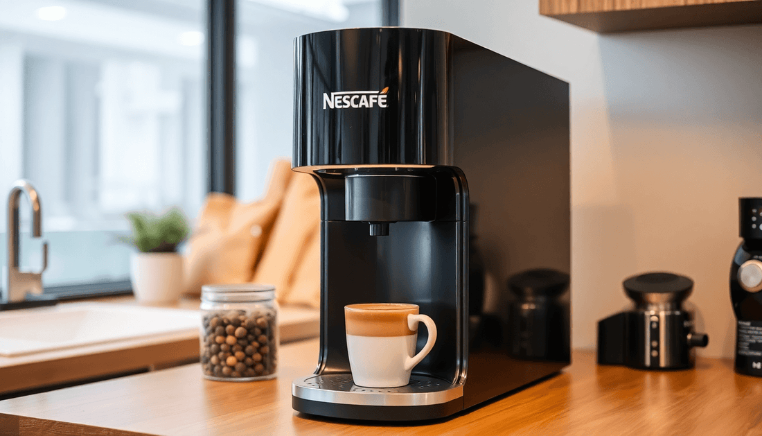 A modern Nescafe coffee machine in an office pantry